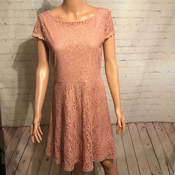 Vero Moda NWT boho floral blush/peach lace dress size Small - Picture 1 of 16